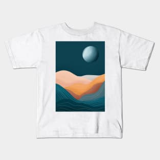 Modern Earthy Tones Mountains 19 Kids T-Shirt